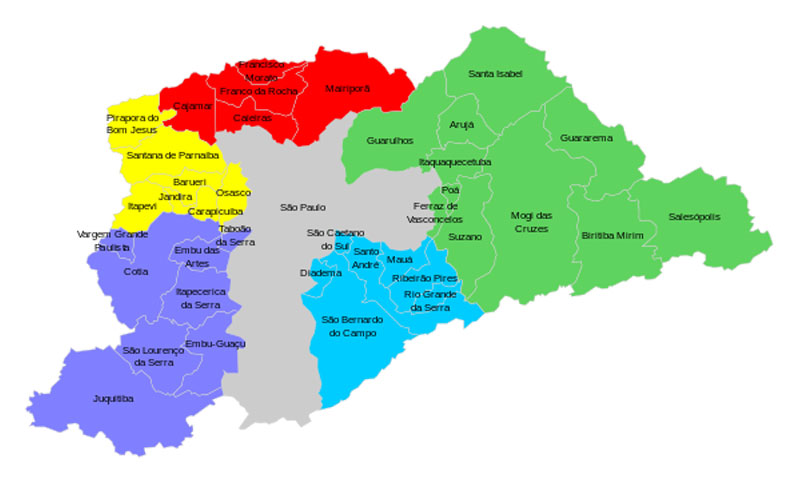 Mapa da Grande São Paulo Mapa da Grande São Paulo
