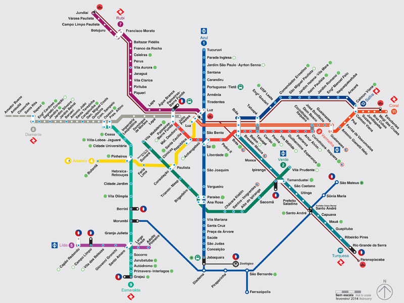 Mapa de São Paulo Metrô Mapa de São Paulo Metrô
