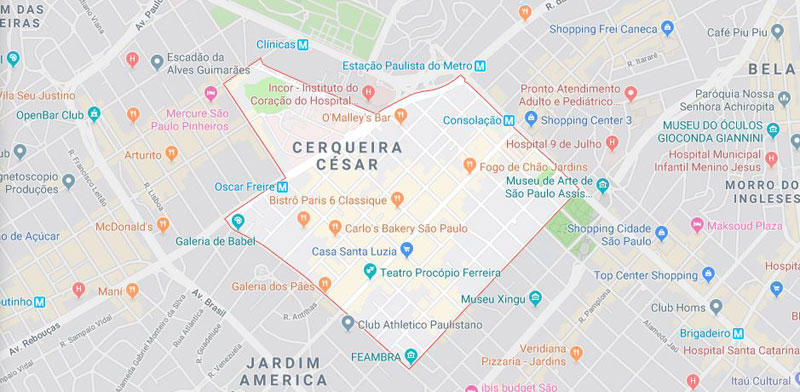 Bairro Cerqueira Cesar SP