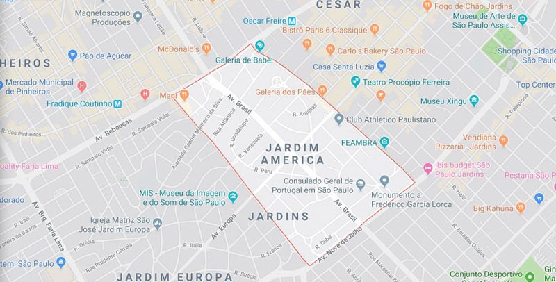 Bairro Jardim América SP